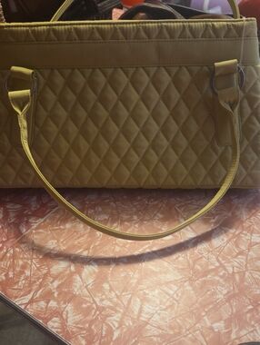 Vera Bradley Quilted Olive Shoulder Tote